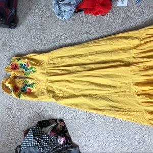Yellow flowy maxi dress